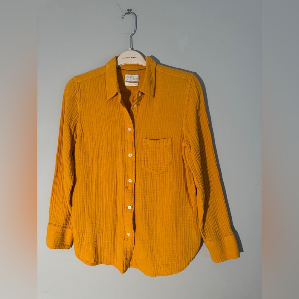 J Crew Gauzy Button-Up Shirt